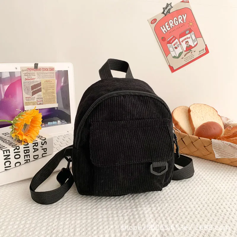 Trendy Super Popular Cute Commuter Corduroy Backpacks