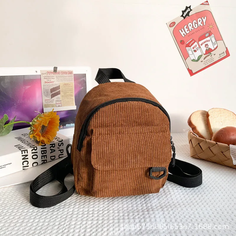 Trendy Super Popular Cute Commuter Corduroy Backpacks