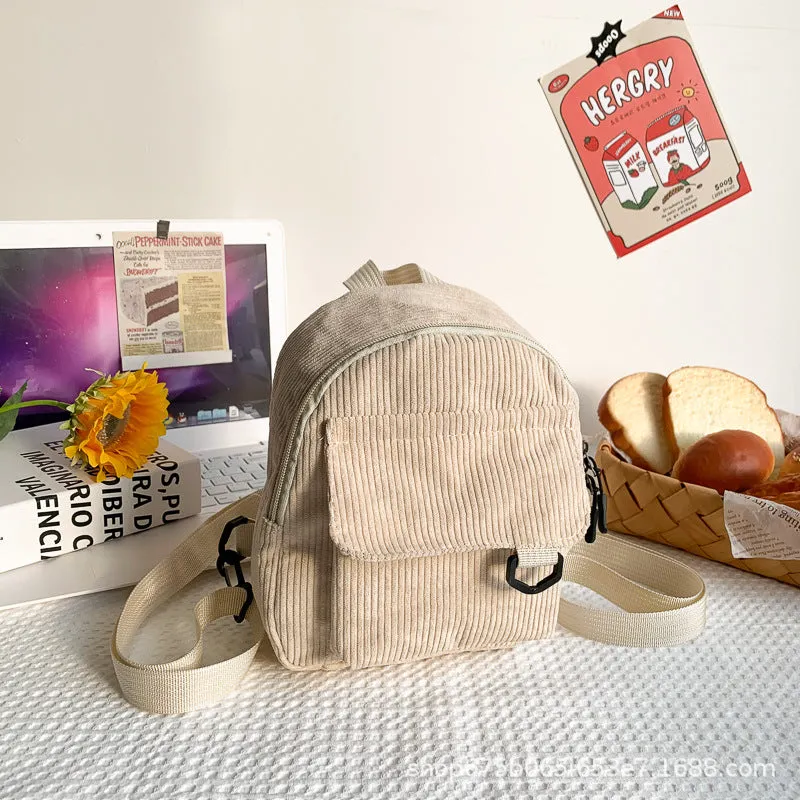 Trendy Super Popular Cute Commuter Corduroy Backpacks