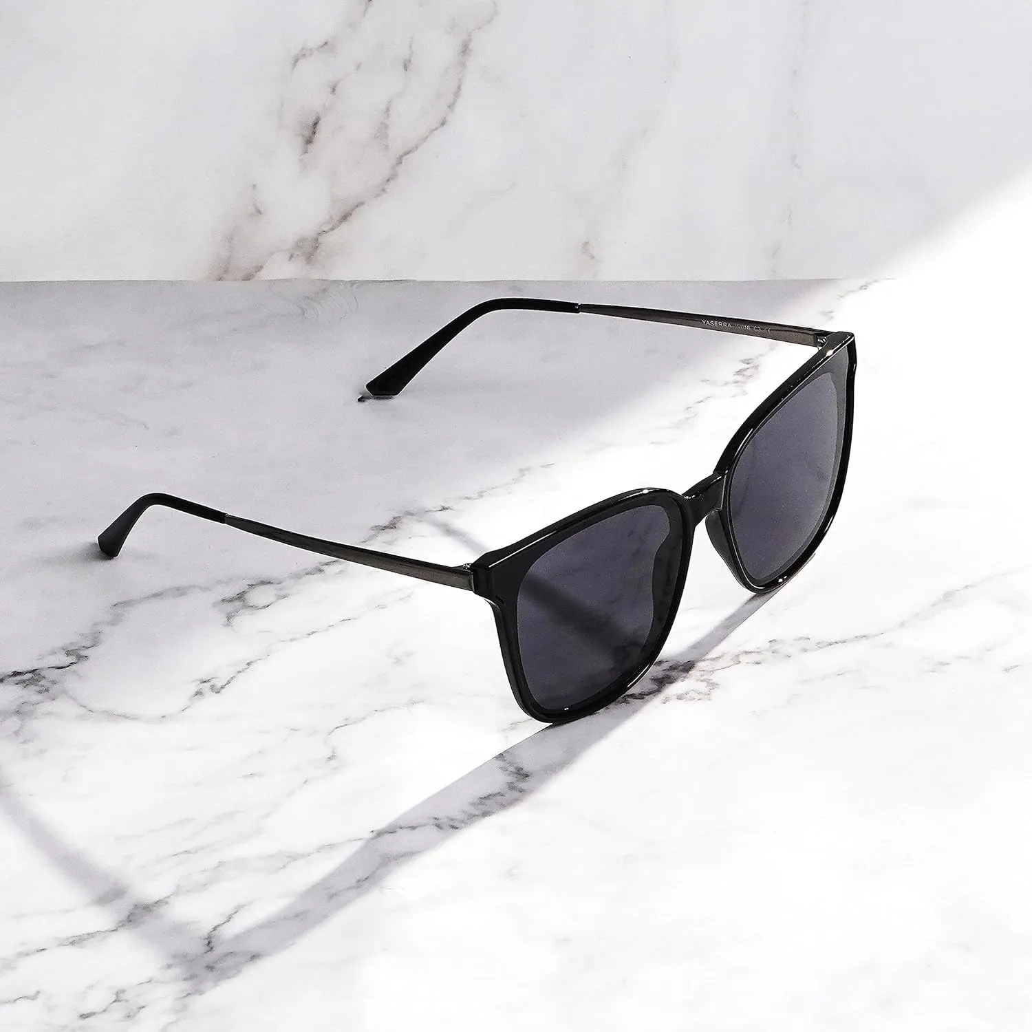 Trendy TAC Polarized Square Sunglasses for Women Men, Oversized Lightweight TR90 Frame UV400 Protection