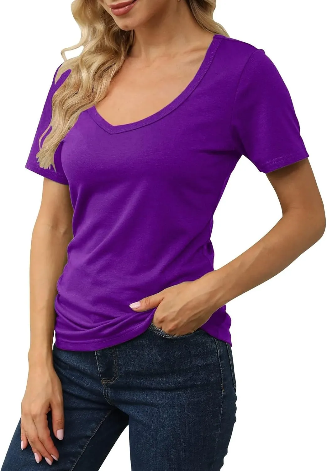 Trendy Tshirts for Women Lined Going Out Crop Tops 2025 Spring Summer Workout Clothes Beach Fashion