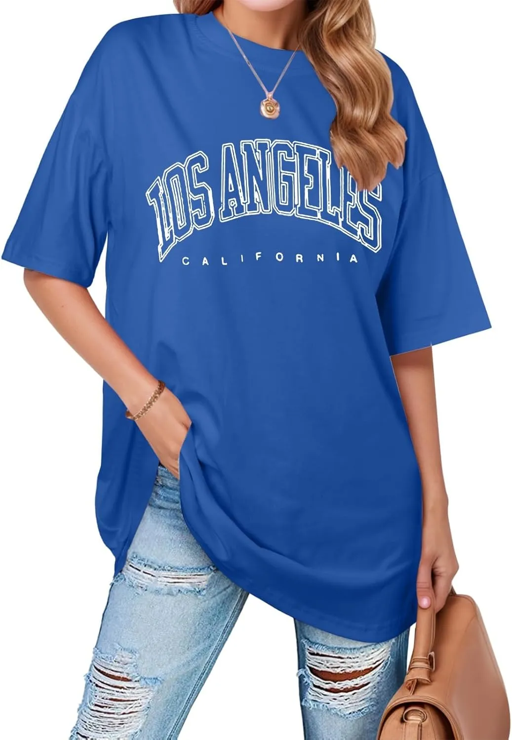 Trendy Tunic Tops for Women 2025 Los Angeles California Gym Cute Loose Fit Long Tee Shirts Going Out Oversized Summer