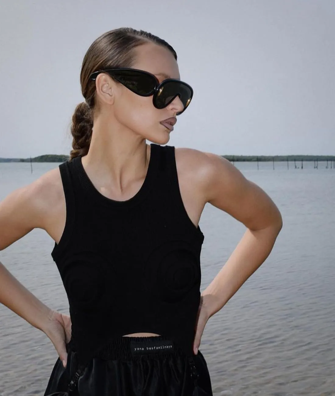 Trendy Wave Mask Sunglasses for Women Men Oversized Shield Sun Glasses Fashion Designer Style