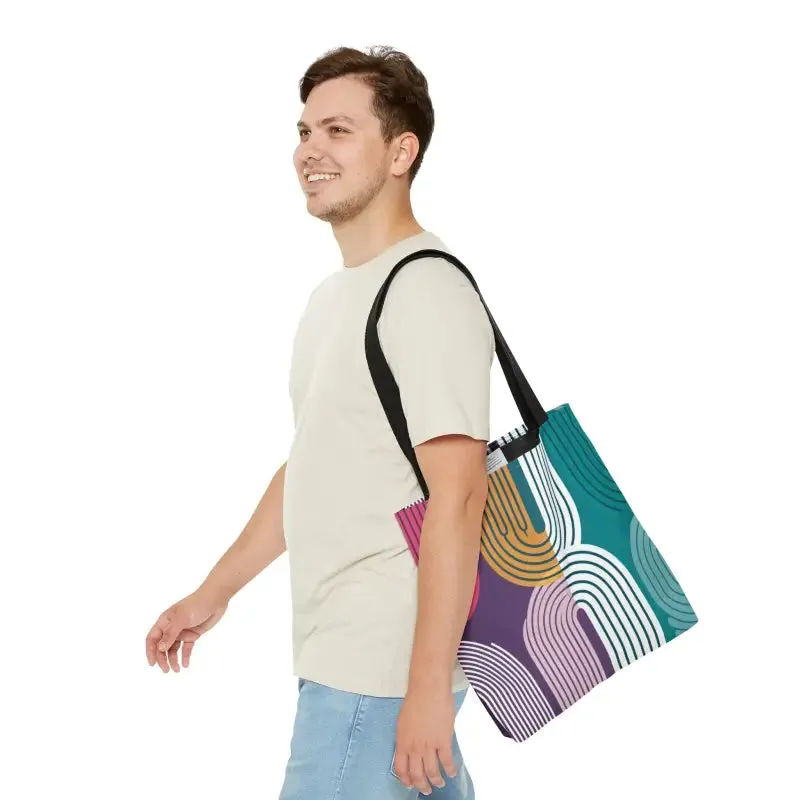 Turn Heads with Vibrant Abstract Print Tote Bag