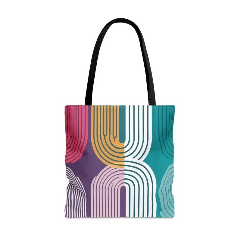 Turn Heads with Vibrant Abstract Print Tote Bag