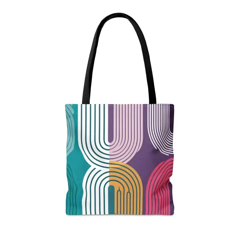 Turn Heads with Vibrant Abstract Print Tote Bag