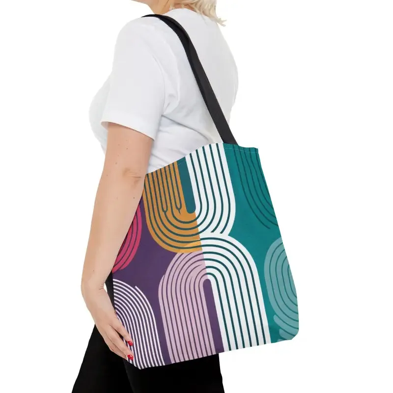 Turn Heads with Vibrant Abstract Print Tote Bag