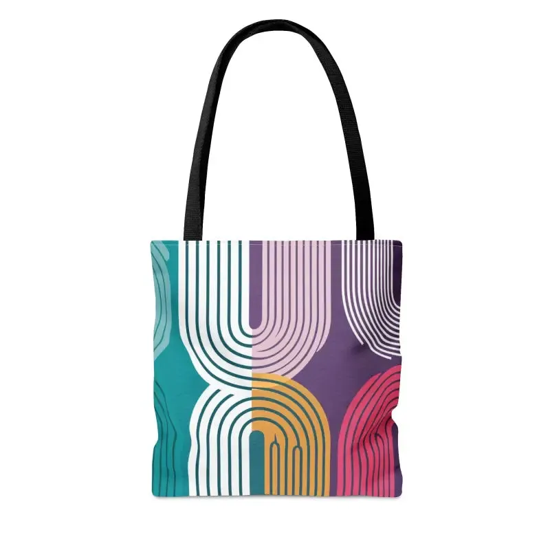 Turn Heads with Vibrant Abstract Print Tote Bag