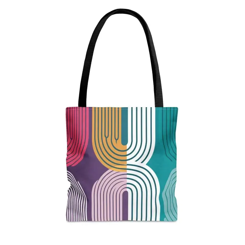 Turn Heads with Vibrant Abstract Print Tote Bag