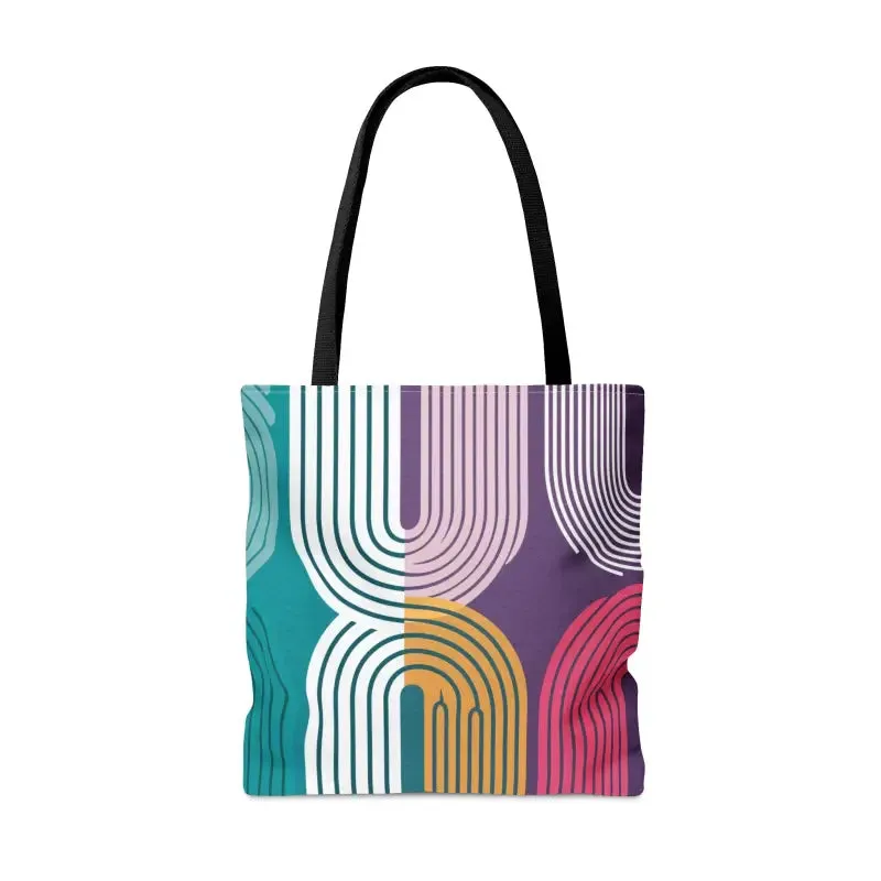Turn Heads with Vibrant Abstract Print Tote Bag