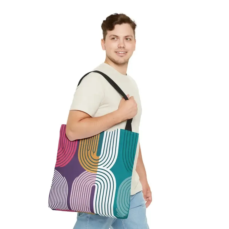Turn Heads with Vibrant Abstract Print Tote Bag