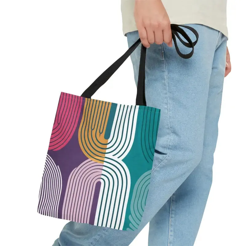 Turn Heads with Vibrant Abstract Print Tote Bag