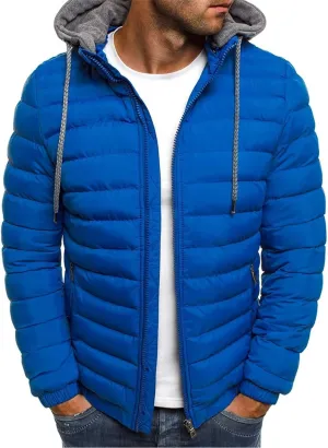 Uillui Lightweight Hooded Puffer Jacket Men's Packable Outdoor Water-Resistant Snow Ski Jacket Winter Warm Quilted Down Coat