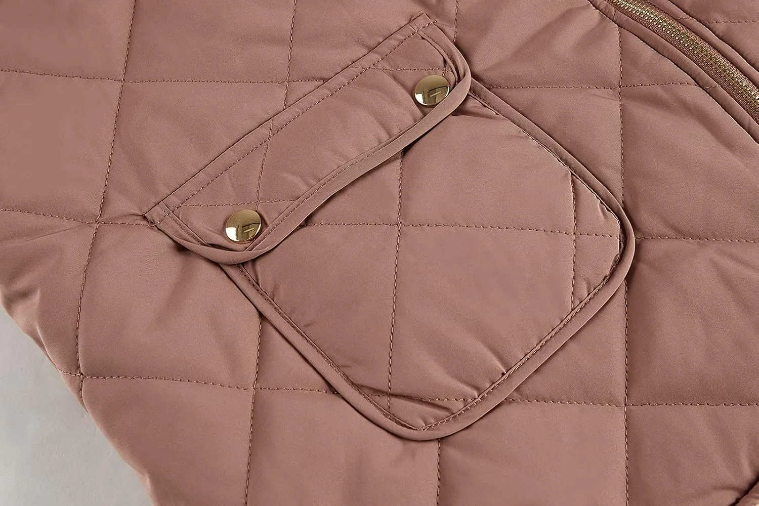 Valphsio Women's Reversible Sherpa Vest Quilted Zip Fleece Padded Gilet with Pockets
