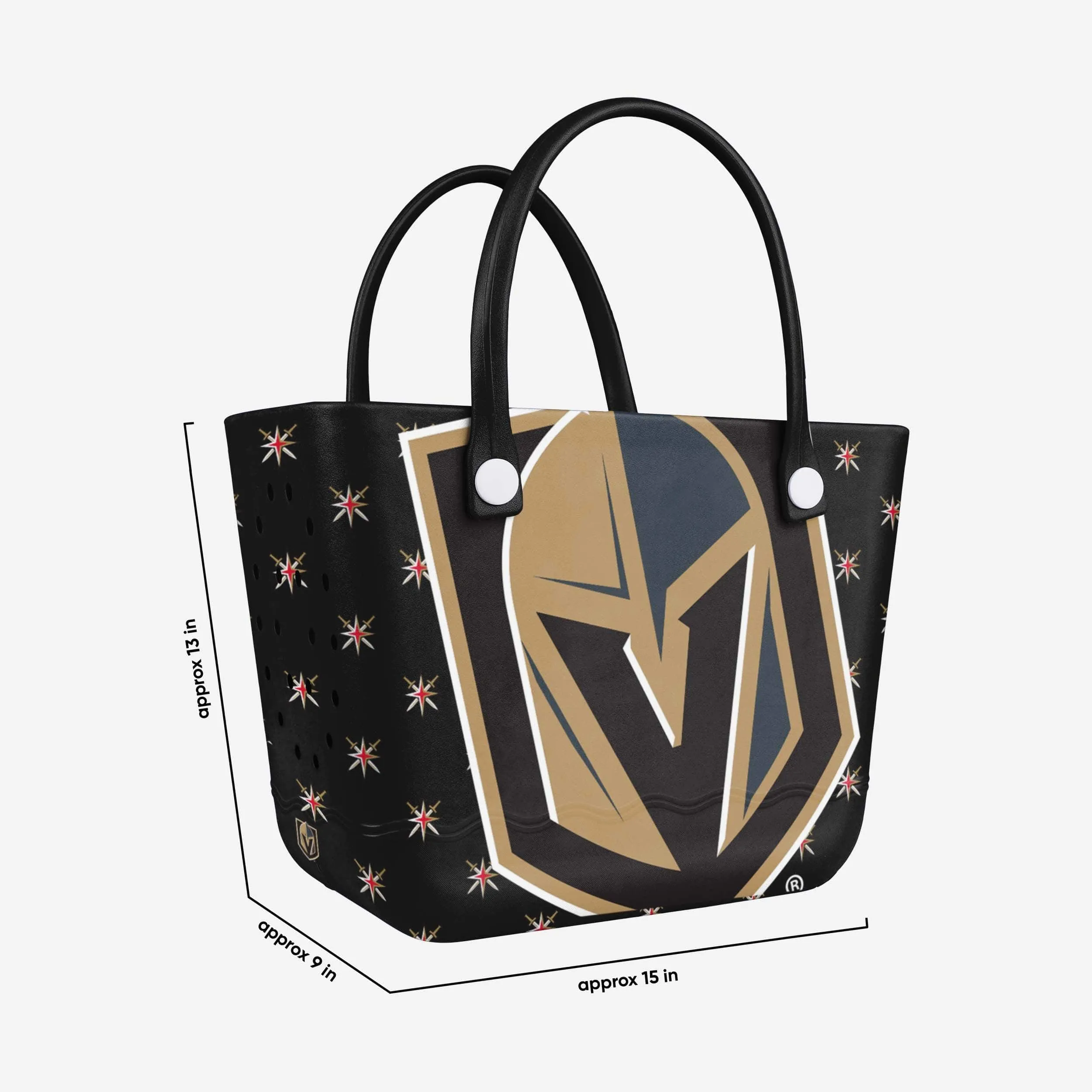 Vegas Golden Knights Big Logo Mini Print Tailgate Tote Bag