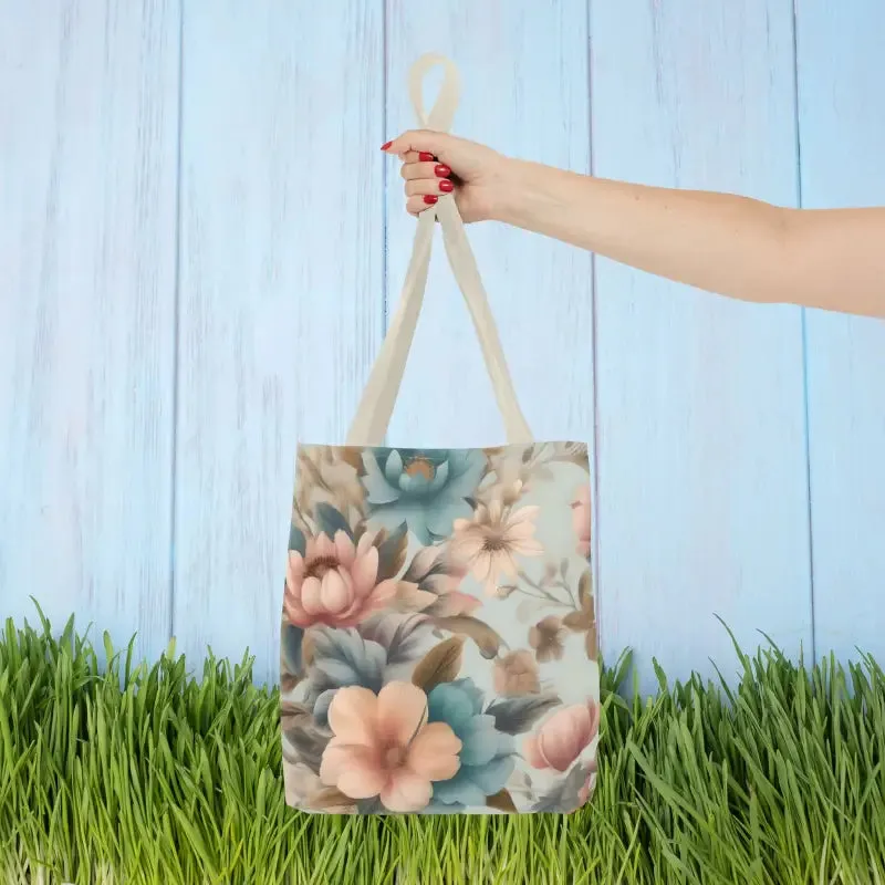 Vintage Flowers Pattern Tote Bag for Everyday Style