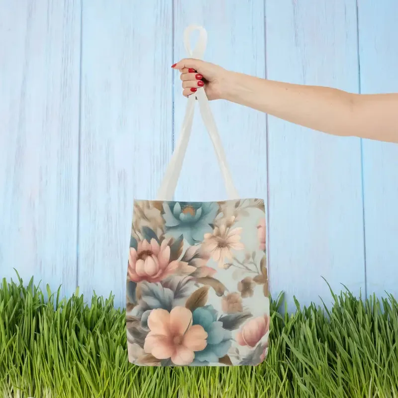 Vintage Flowers Pattern Tote Bag for Everyday Style