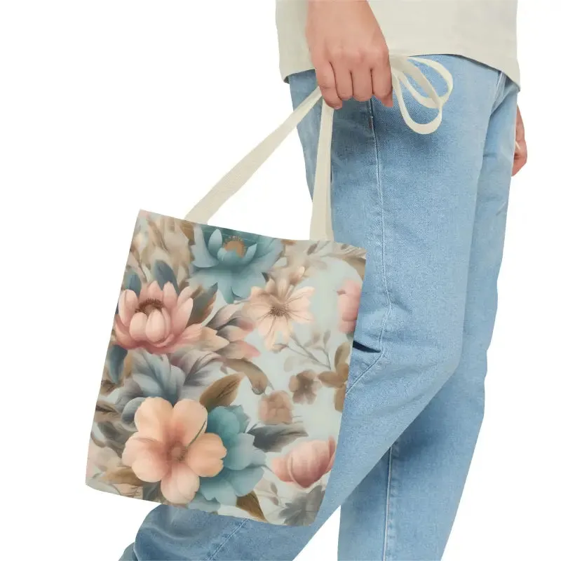 Vintage Flowers Pattern Tote Bag for Everyday Style