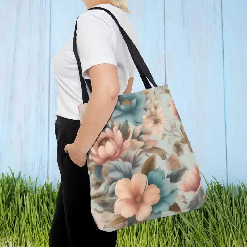 Vintage Flowers Pattern Tote Bag for Everyday Style