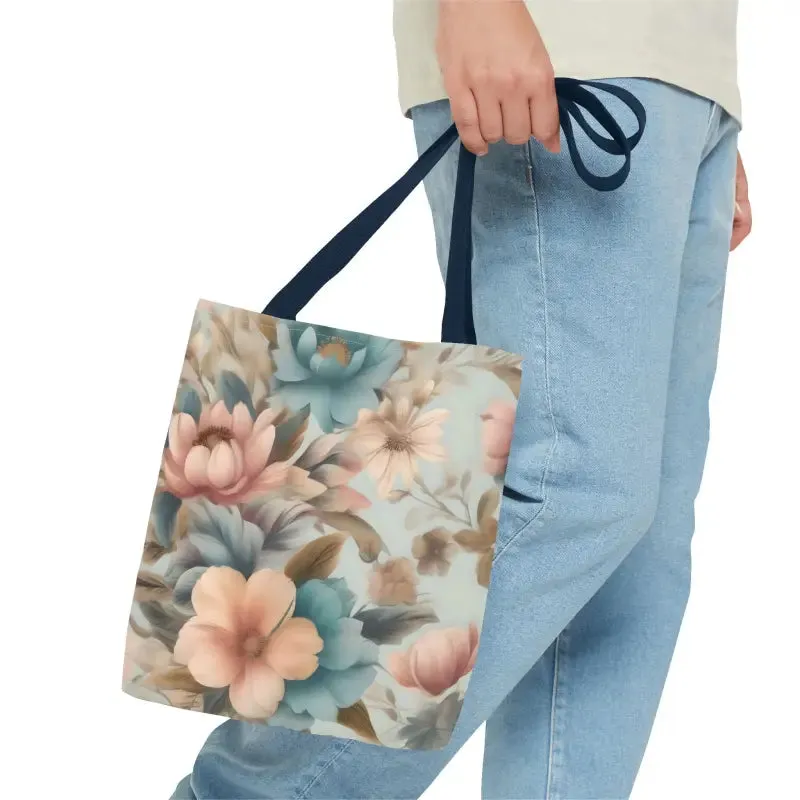 Vintage Flowers Pattern Tote Bag for Everyday Style