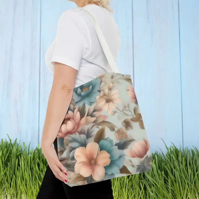 Vintage Flowers Pattern Tote Bag for Everyday Style
