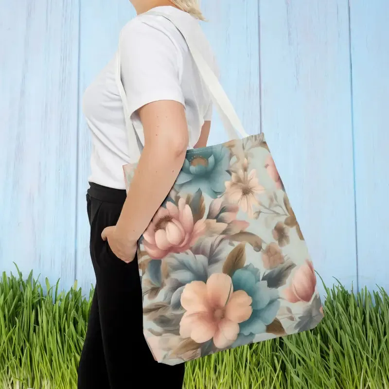 Vintage Flowers Pattern Tote Bag for Everyday Style