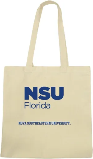 W Republic 1102-358-NAT Nova Southeastern Sharks Institutional Seal Tote Bags, Natural - One Size
