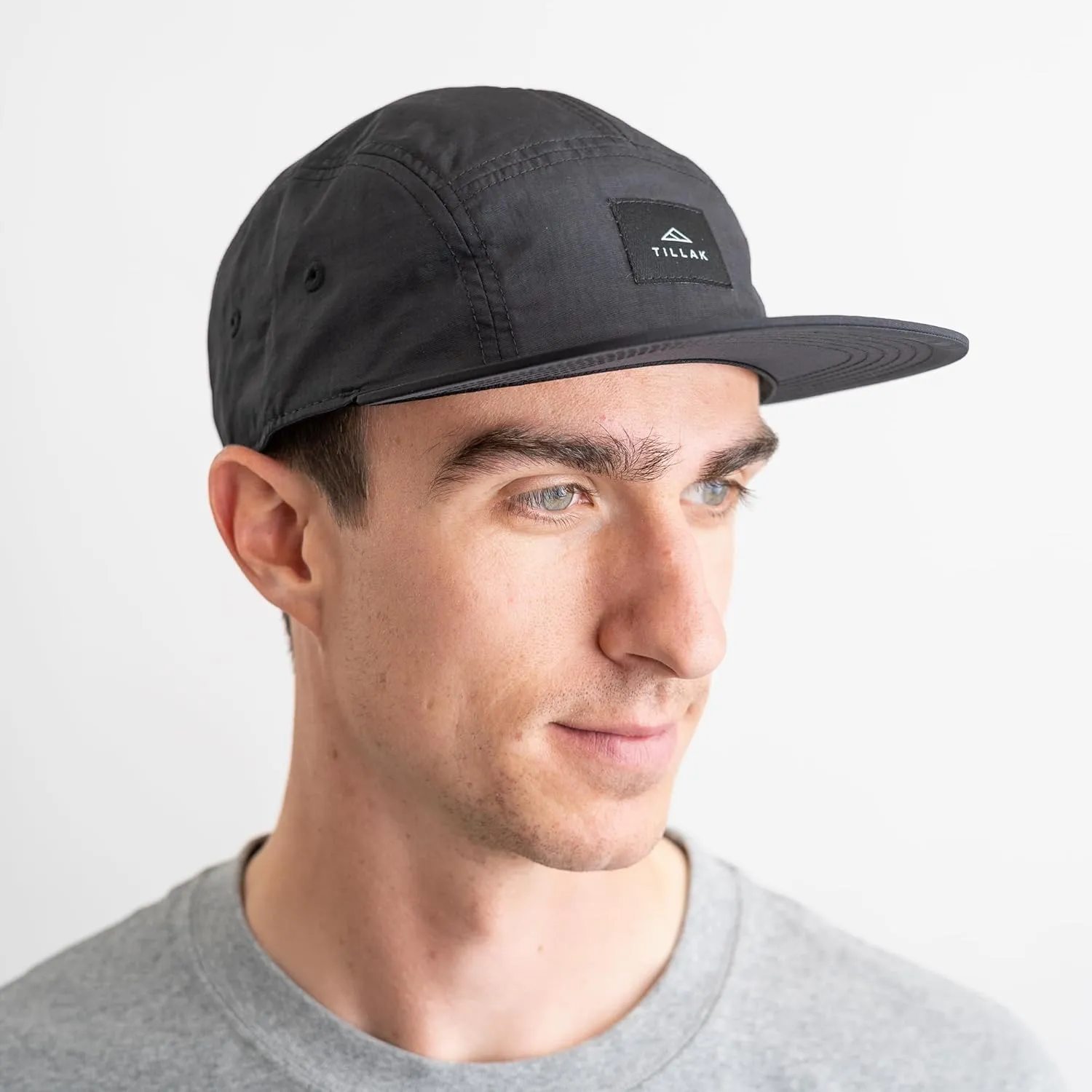Wallowa Camp Hat, Lightweight Nylon 5 Panel Cap with Snap Closure