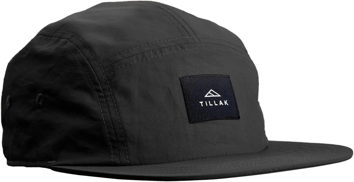 Wallowa Camp Hat, Lightweight Nylon 5 Panel Cap with Snap Closure