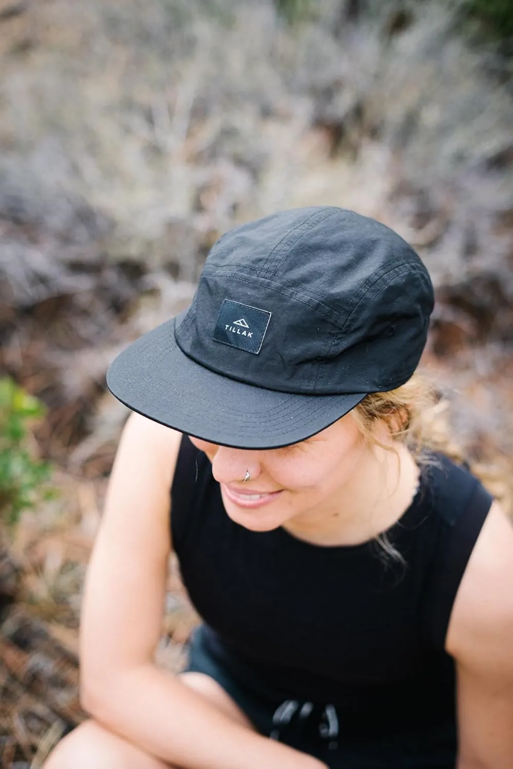 Wallowa Camp Hat, Lightweight Nylon 5 Panel Cap with Snap Closure
