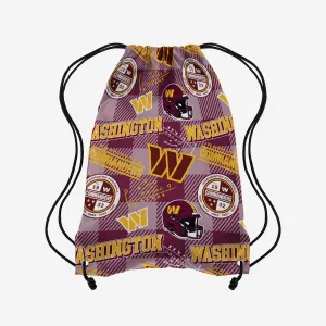 Washington Commanders Thematic Repeat Print Drawstring Backpack