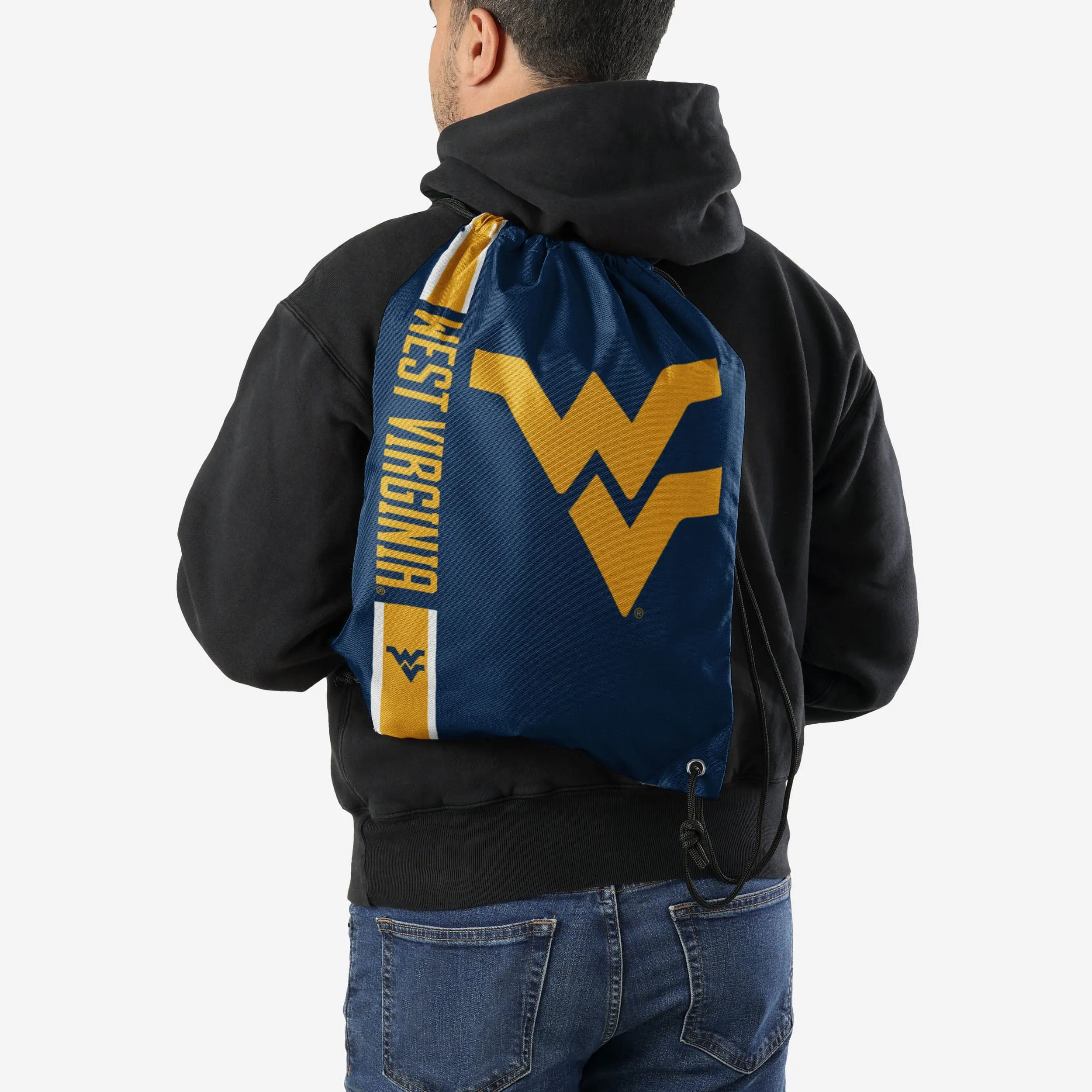 West Virginia Mountaineers Big Logo Drawstring Backpack