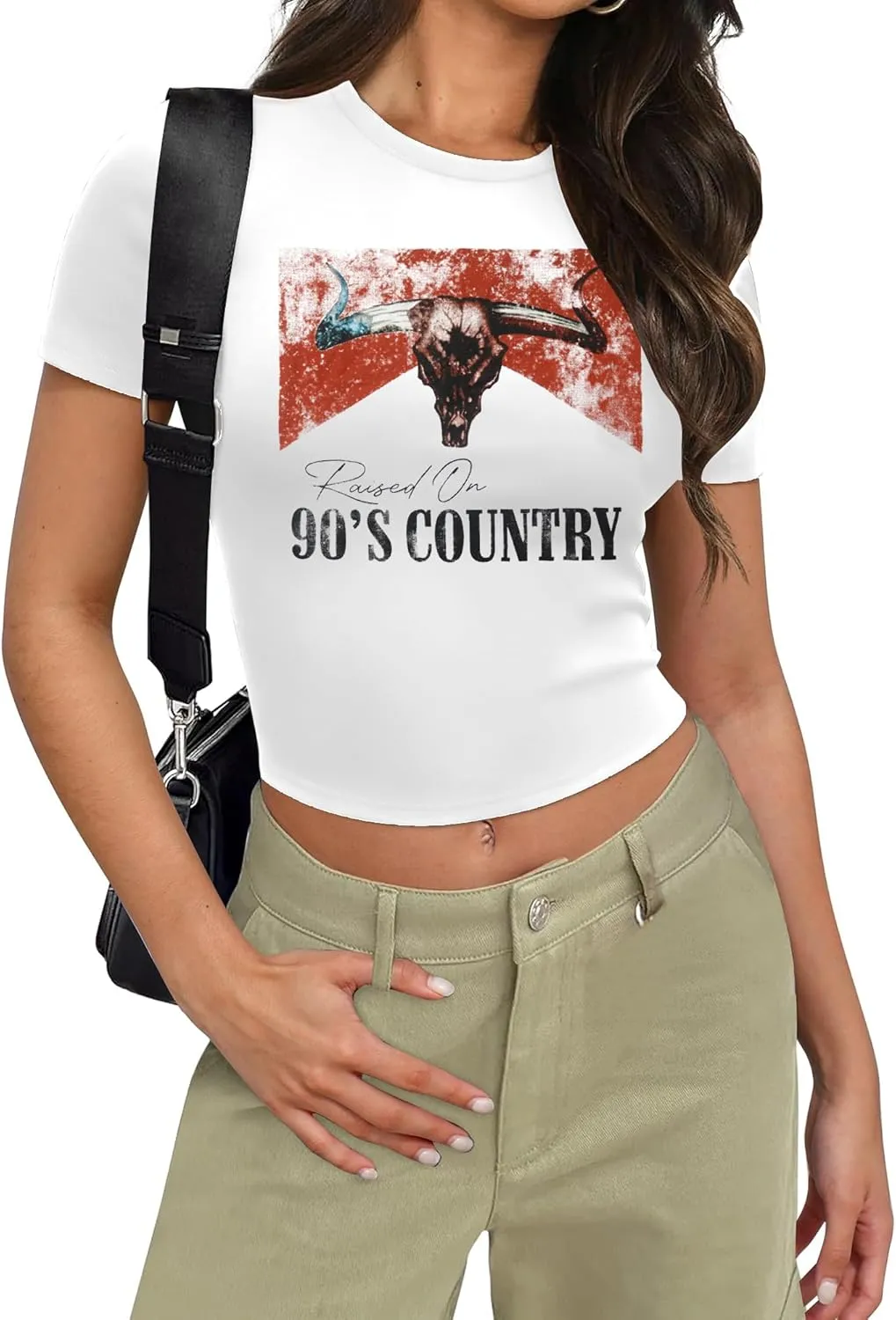 Western Shirts for Women Cowgirl Tshirt Cowboy Country Concert Outfits Summer Slim Shirt Sexy Crop Tops for Girls