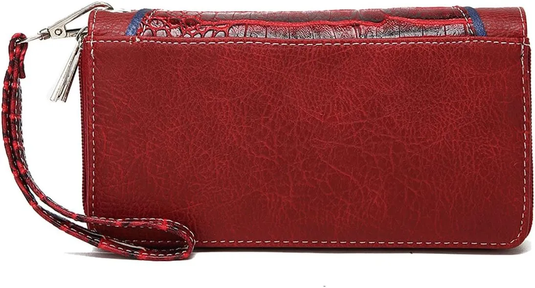 Western Style Cowgirl Woven Fringe Crocodile Gorgeous Purse Conchos Tote Country Women Handbag Shoulder Bags Wallet Set