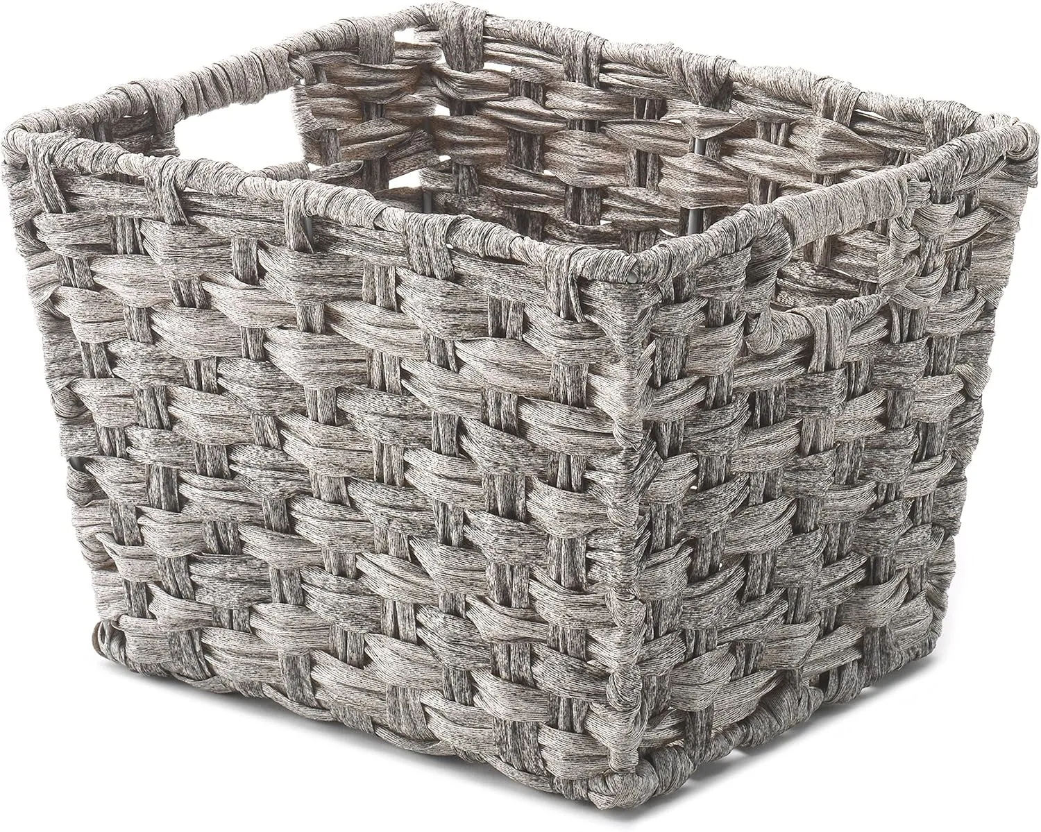 Whitmor Split Rattique Gray Wash Small Tote 6084-1501-GW