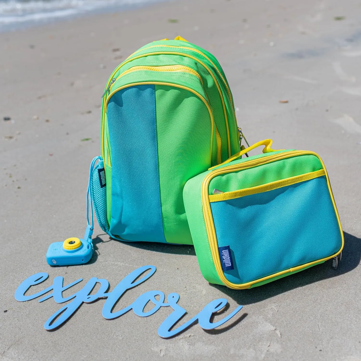 Wildkin 15-inch Kids Backpack – Durable, Padded, Adjustable for School & Travel - Monster Green