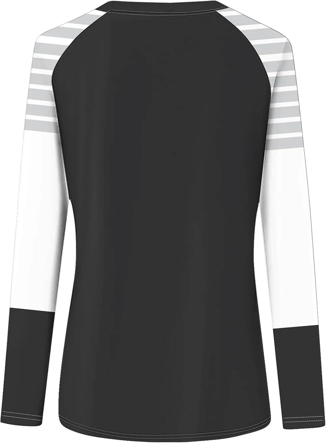 Women Casual Long Sleeve t-Shirts Striped Color Block Loose Fit Sweatshirt Round Neck Comfy Oversized Preppy Shirts