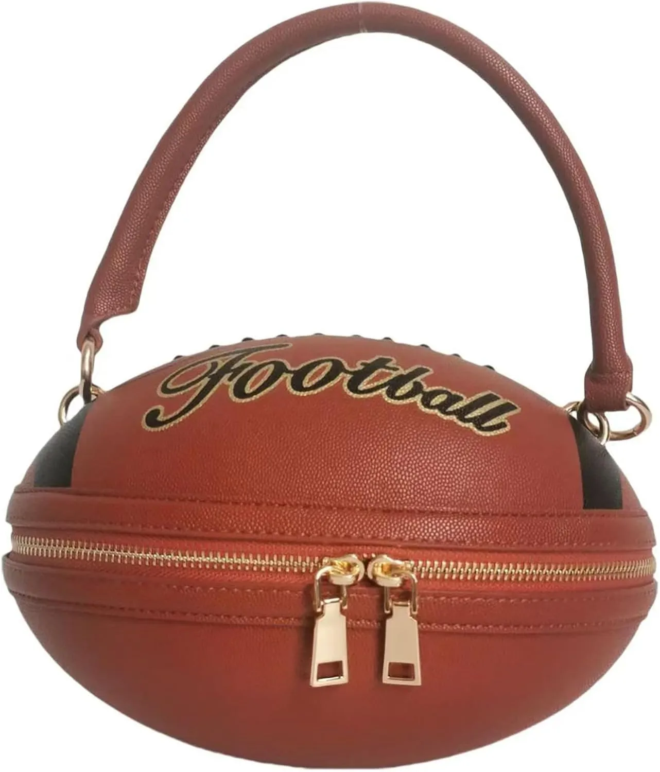 Women Football Shaped Crossbody Shoulder Bag Rugby Clutch Handbag Unique Novelty Football Purse