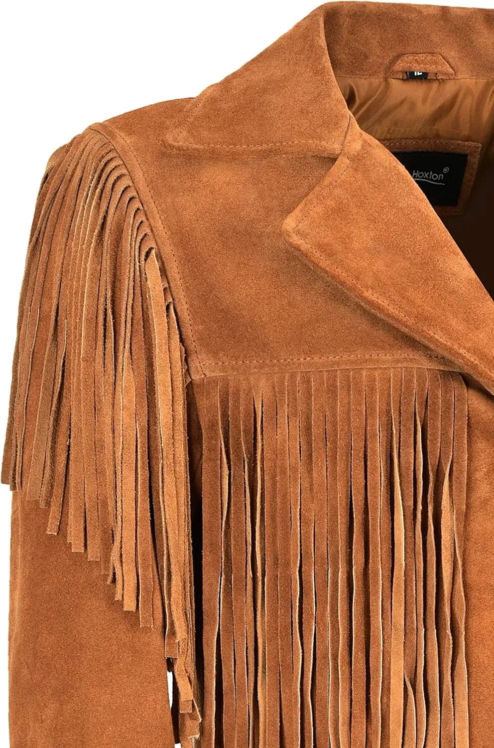 Women Fringe Suede Leather Jacket Tan Classic Western Style Fringe Jacket 5937