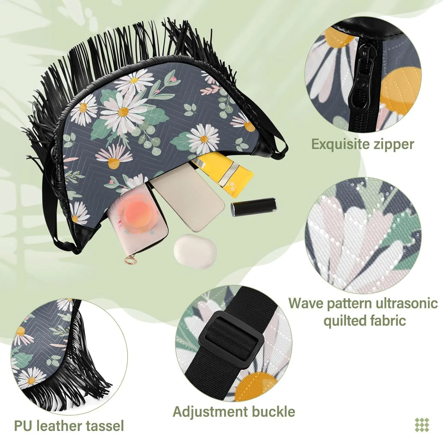 Women Fringe Tassel Cross Body Bag Leisure Shoulder Bag