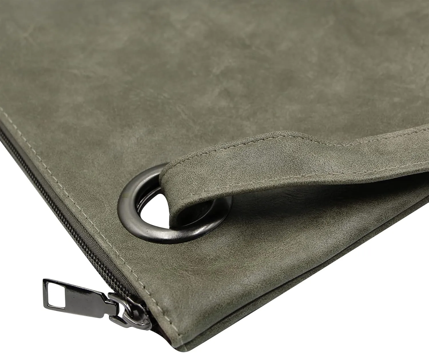 Women Oversized Envelope Handbag Soft Leather Clutch Evening Bag Purse with Wrist Strap