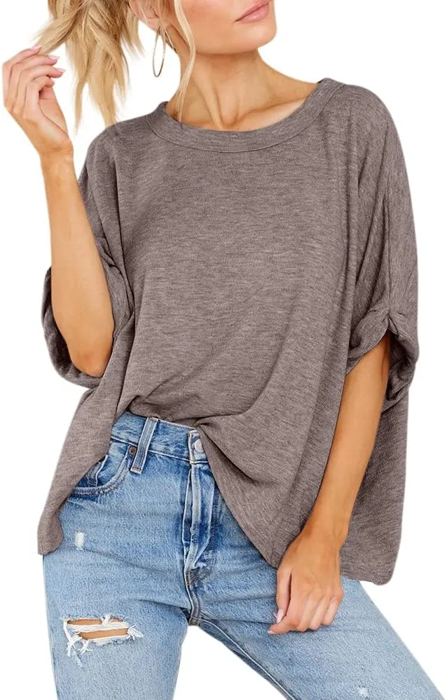 Women Oversized T-Shirt Summer Casual Short Sleeve Loose Tee Tops