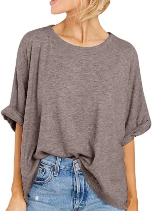 Women Oversized T-Shirt Summer Casual Short Sleeve Loose Tee Tops