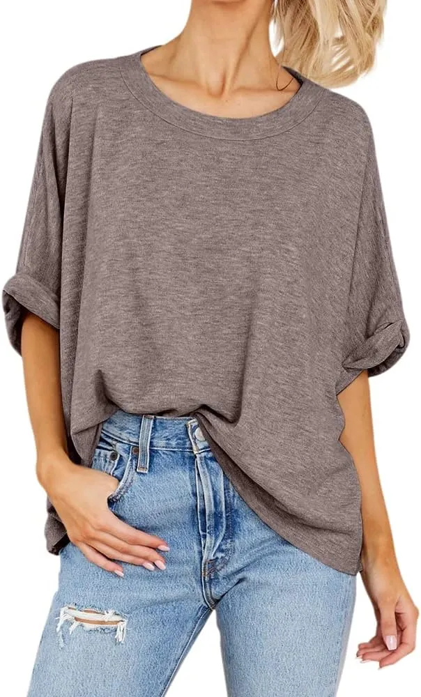 Women Oversized T-Shirt Summer Casual Short Sleeve Loose Tee Tops