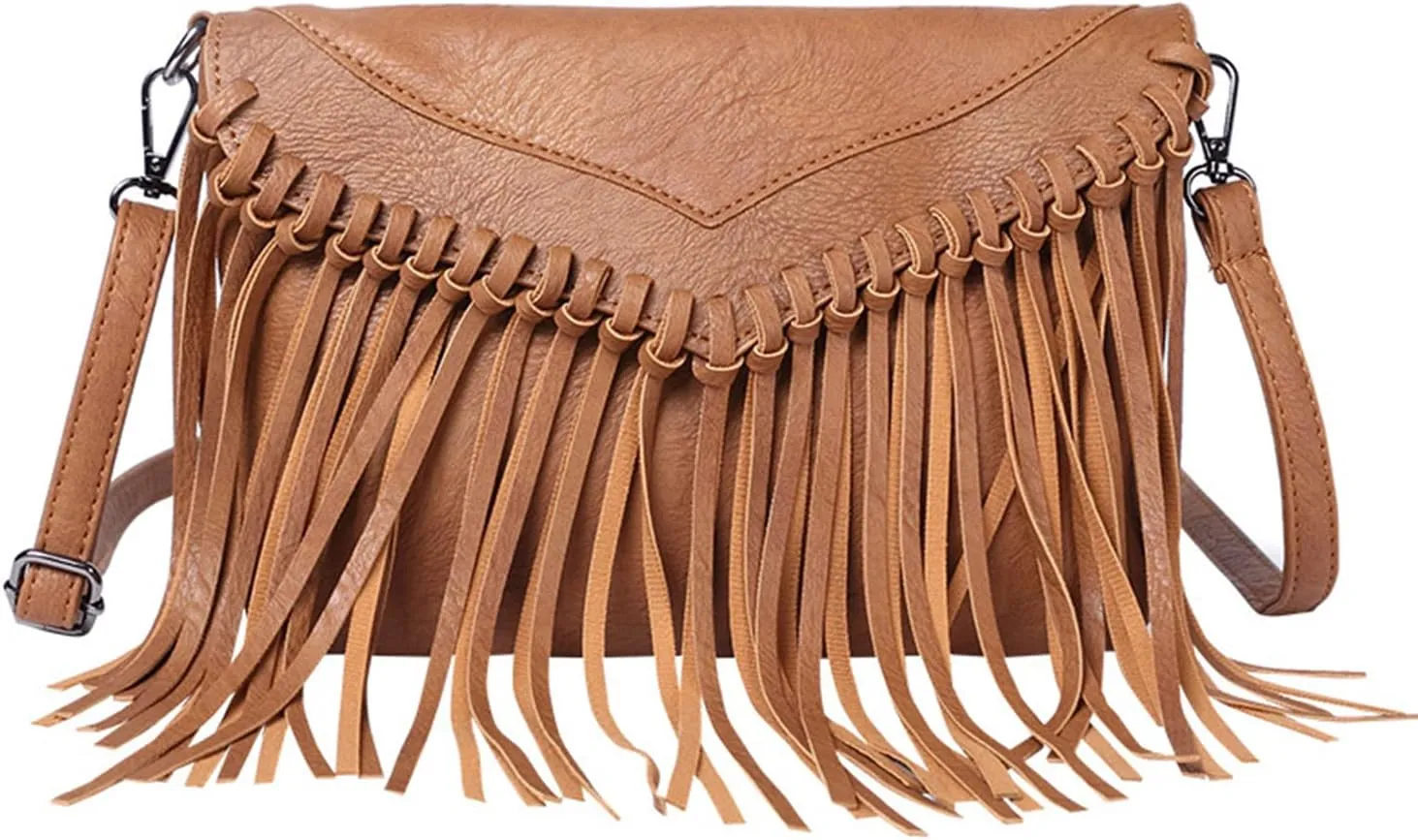 Women PU Leather Hobo Fringe Tassel Cross Body Bag Western Hippie Shoulder Bag Boho Country Concert Outfits