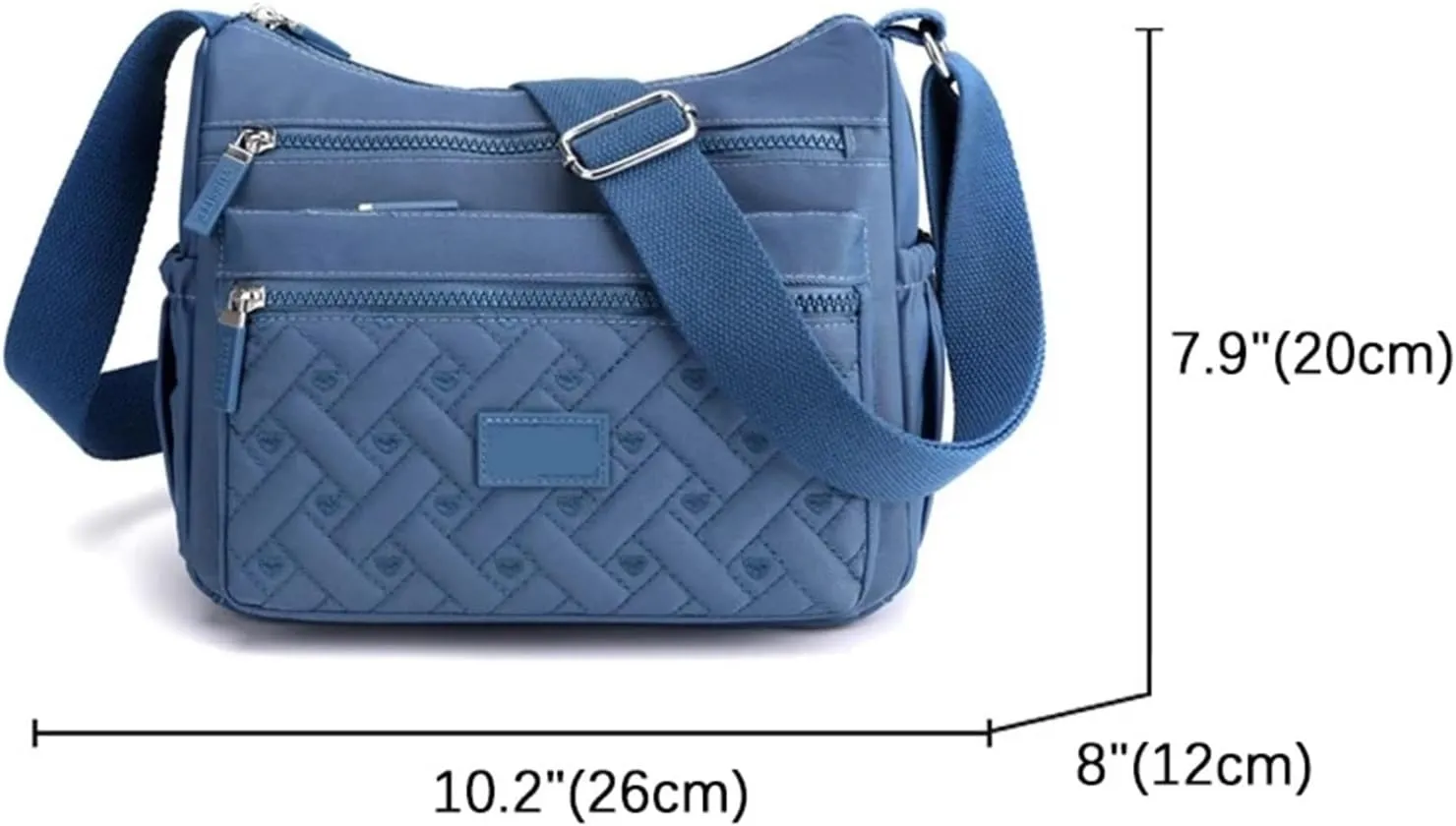 Women Shoulder Crossbody Bag for Women Waterproof Solid Color Black Pink Casual Nylon Ladies Handbag Messenger Bag