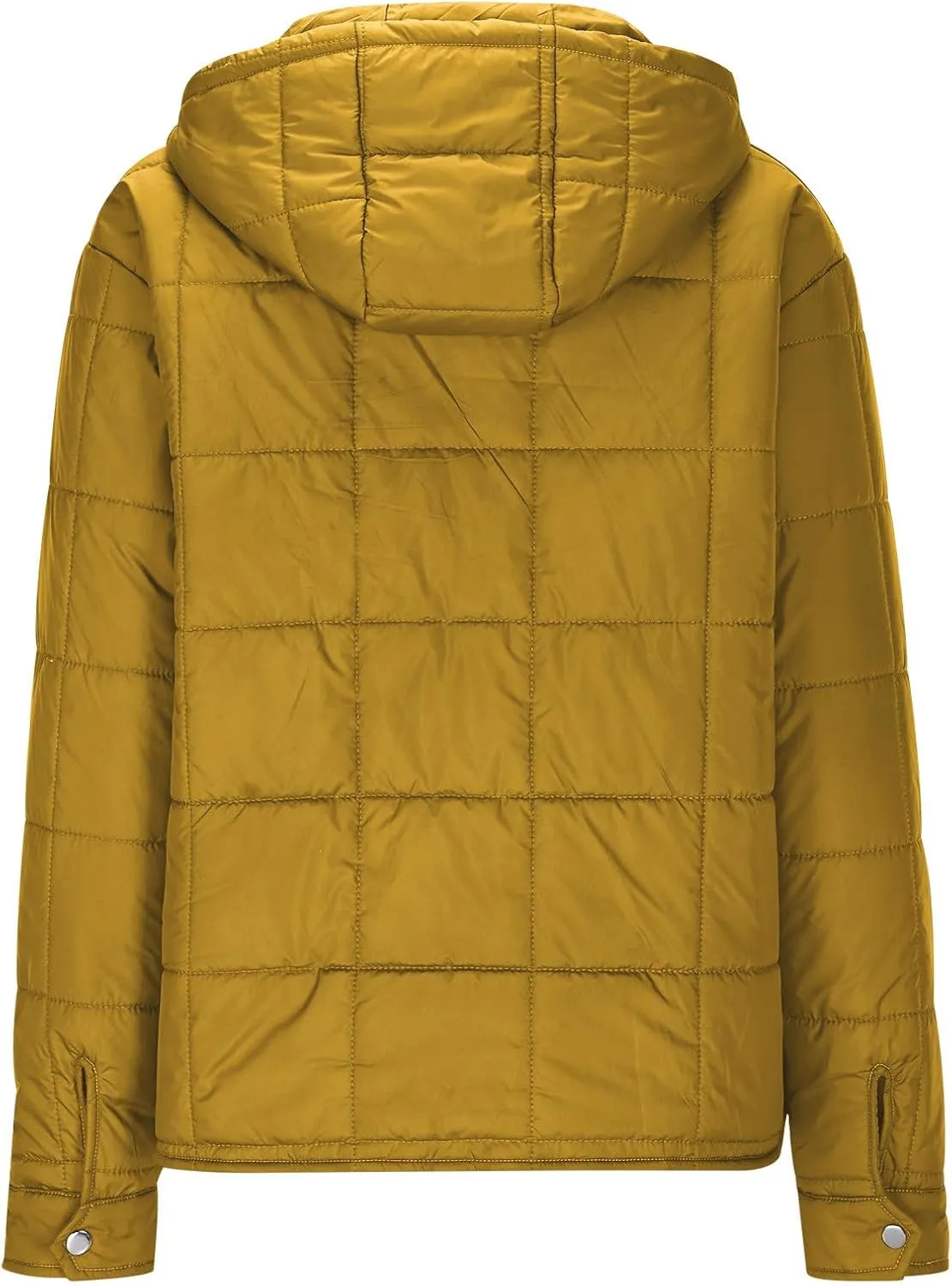 Women Winter Coats Long Sleeve Lightweight Short Jacket Casual Full Zip Baggy Warm Puffer Jacket
