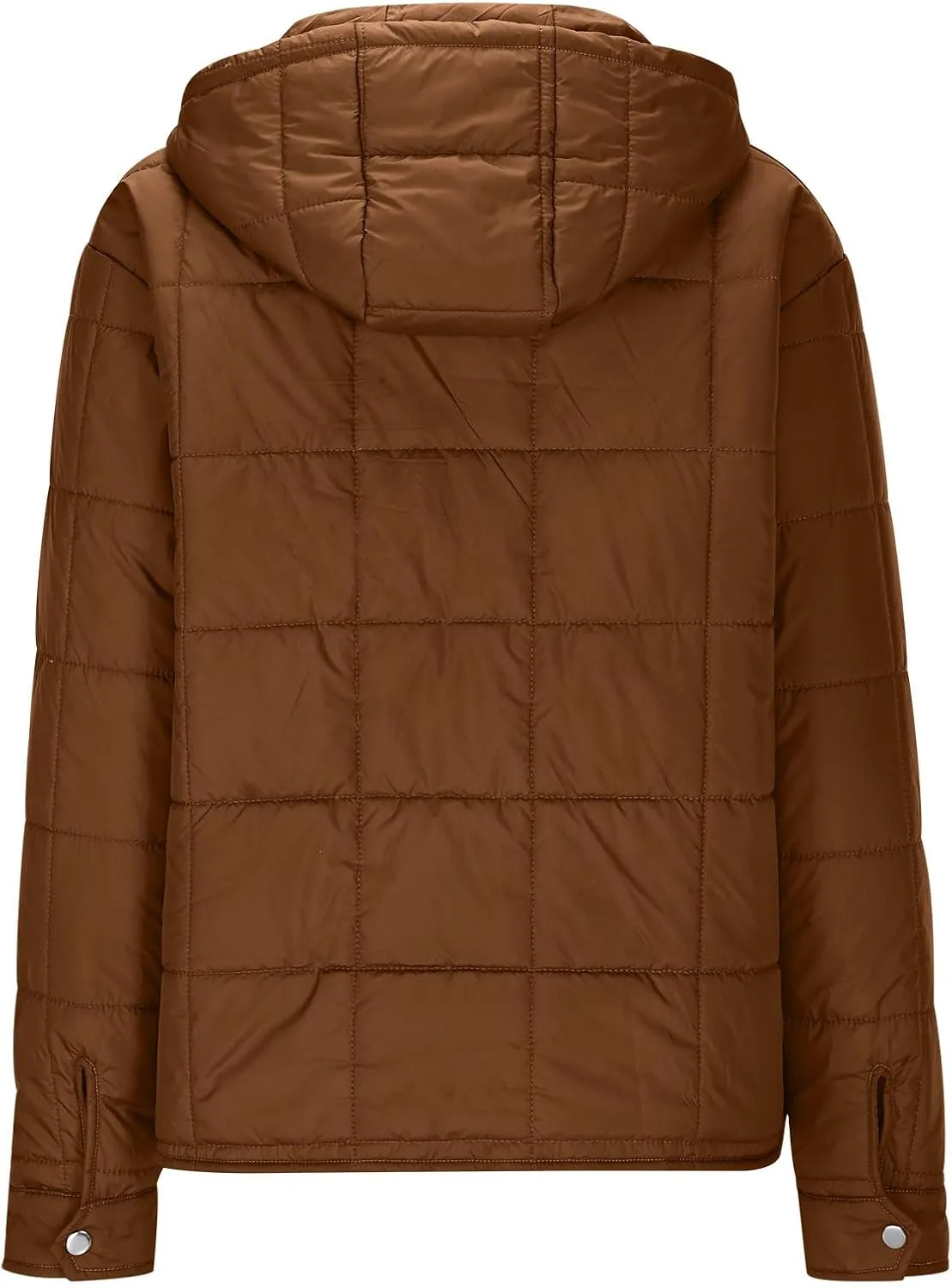 Women Winter Coats Long Sleeve Lightweight Short Jacket Casual Full Zip Baggy Warm Puffer Jacket