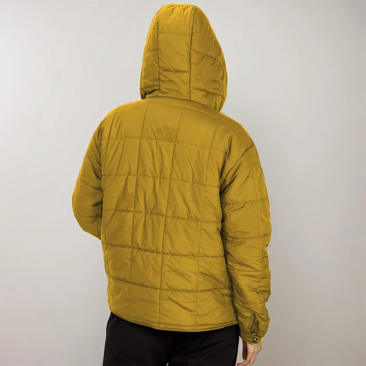 Women Winter Coats Long Sleeve Lightweight Short Jacket Casual Full Zip Baggy Warm Puffer Jacket