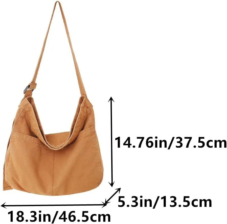 Women's Canvas Crossbody Messenger Bag - Large Capacity, Casual Shoulder Travel & Shopping Bag
